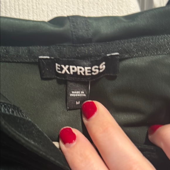 Velvet Hooded Top in Dark Green - Picture 2 of 4